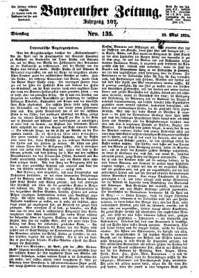 Bayreuther Zeitung Dienstag 16. Mai 1854