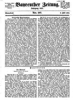 Bayreuther Zeitung Samstag 8. Juli 1854