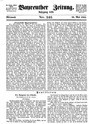 Bayreuther Zeitung Mittwoch 23. Mai 1855