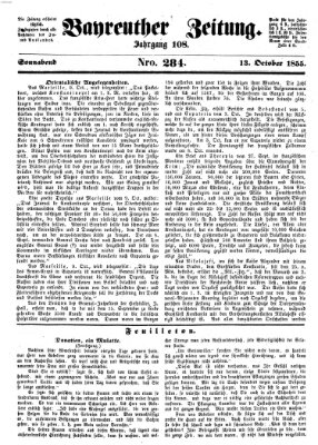 Bayreuther Zeitung Samstag 13. Oktober 1855