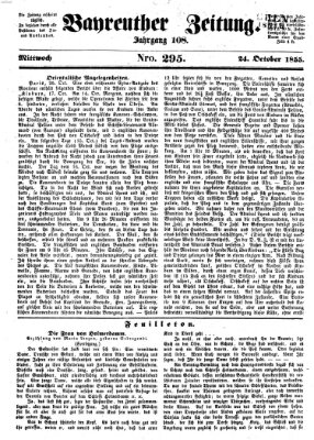 Bayreuther Zeitung Mittwoch 24. Oktober 1855