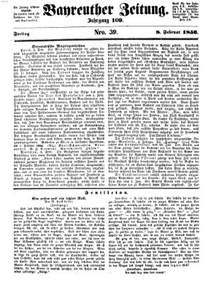 Bayreuther Zeitung Freitag 8. Februar 1856