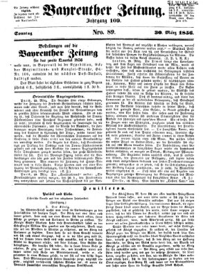 Bayreuther Zeitung Sonntag 30. März 1856