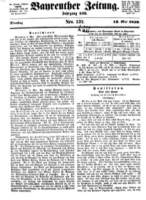 Bayreuther Zeitung Dienstag 13. Mai 1856