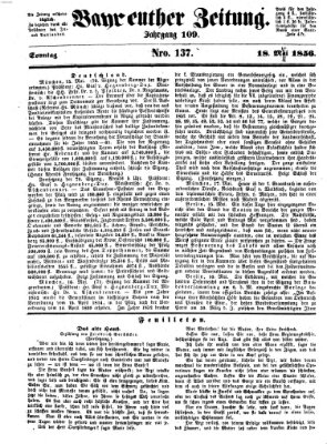 Bayreuther Zeitung Sonntag 18. Mai 1856