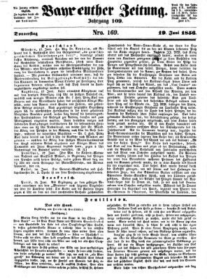 Bayreuther Zeitung Donnerstag 19. Juni 1856