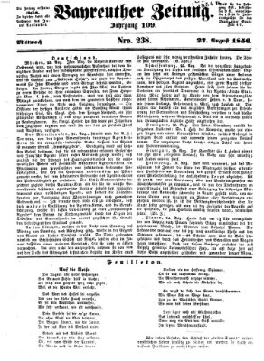 Bayreuther Zeitung Mittwoch 27. August 1856