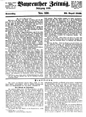 Bayreuther Zeitung Donnerstag 28. August 1856