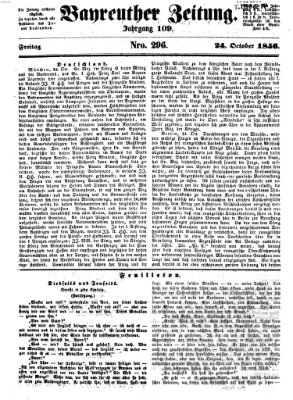 Bayreuther Zeitung Freitag 24. Oktober 1856