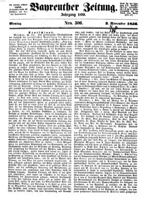 Bayreuther Zeitung Montag 3. November 1856