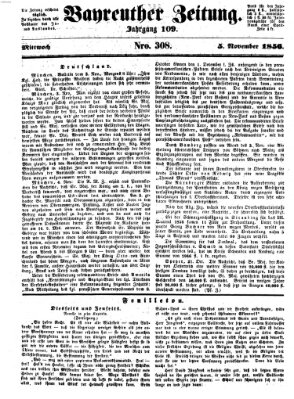 Bayreuther Zeitung Mittwoch 5. November 1856