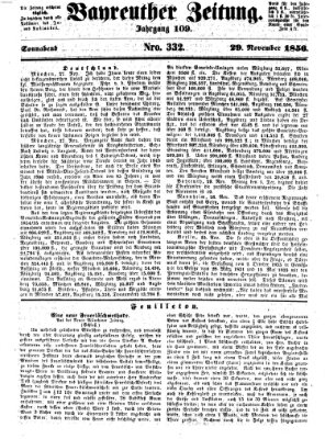 Bayreuther Zeitung Samstag 29. November 1856