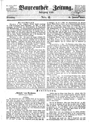 Bayreuther Zeitung Dienstag 6. Januar 1857