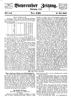 Bayreuther Zeitung Mittwoch 6. Mai 1857