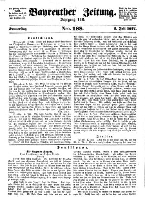 Bayreuther Zeitung Donnerstag 9. Juli 1857