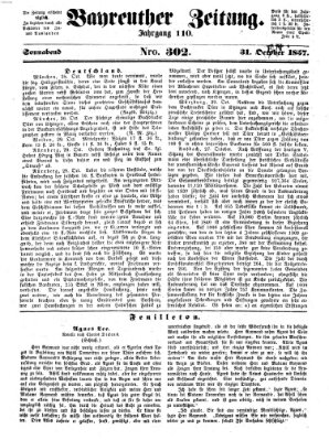 Bayreuther Zeitung Samstag 31. Oktober 1857