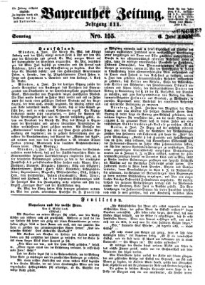 Bayreuther Zeitung Sonntag 6. Juni 1858