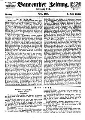 Bayreuther Zeitung Freitag 9. Juli 1858