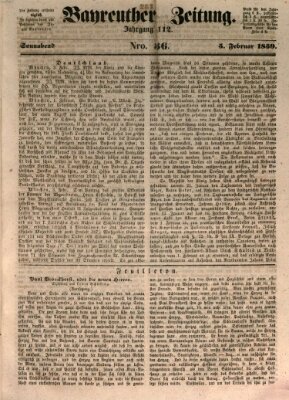Bayreuther Zeitung Samstag 5. Februar 1859