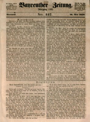 Bayreuther Zeitung Mittwoch 18. Mai 1859