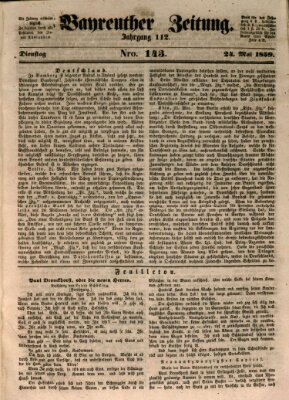 Bayreuther Zeitung Dienstag 24. Mai 1859