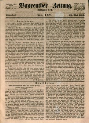 Bayreuther Zeitung Samstag 28. Mai 1859