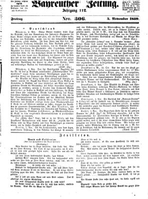 Bayreuther Zeitung Freitag 4. November 1859