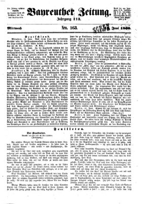 Bayreuther Zeitung Mittwoch 13. Juni 1860