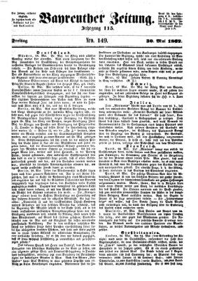 Bayreuther Zeitung Freitag 30. Mai 1862