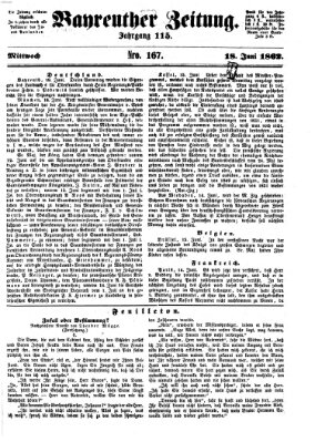 Bayreuther Zeitung Mittwoch 18. Juni 1862