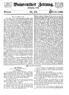 Bayreuther Zeitung Mittwoch 1. Oktober 1862