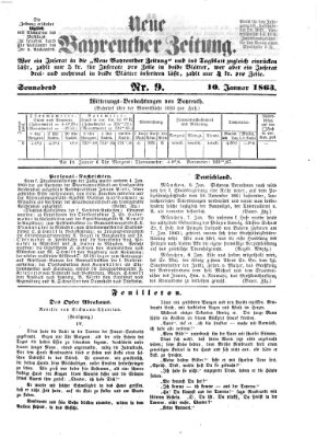 Bayreuther Zeitung Freitag 10. Januar 1862