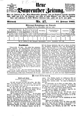 Bayreuther Zeitung Dienstag 11. Februar 1862