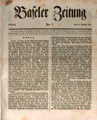 Basler Zeitung Dienstag 18. Januar 1831