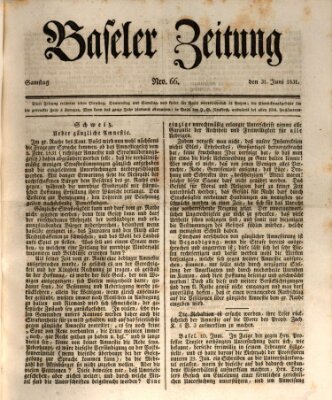 Basler Zeitung Samstag 11. Juni 1831