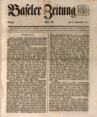 Basler Zeitung Freitag 23. September 1831