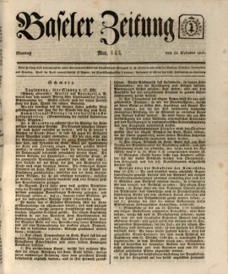Basler Zeitung Montag 24. Oktober 1831