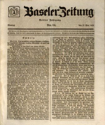 Basler Zeitung Montag 27. Mai 1833