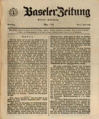 Basler Zeitung Dienstag 8. Juli 1834