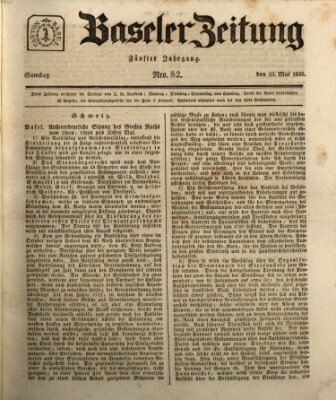 Basler Zeitung Samstag 23. Mai 1835