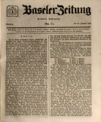 Basler Zeitung Dienstag 26. Januar 1836