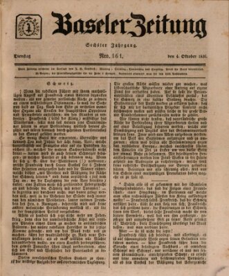 Basler Zeitung Dienstag 4. Oktober 1836