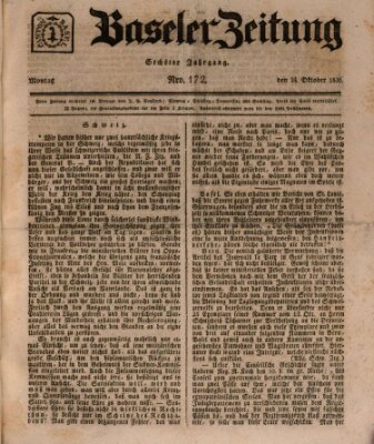 Basler Zeitung Montag 24. Oktober 1836