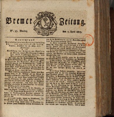 Bremer Zeitung Montag 7. April 1817
