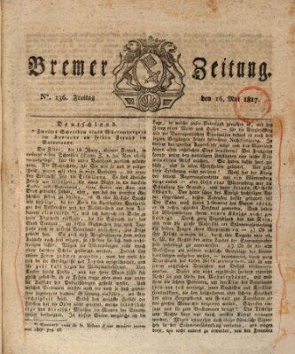 Bremer Zeitung Freitag 16. Mai 1817