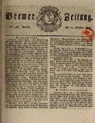 Bremer Zeitung Montag 13. Oktober 1817