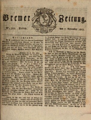 Bremer Zeitung Freitag 7. November 1817