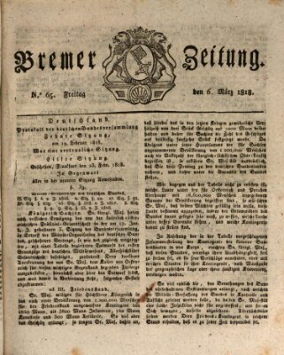 Bremer Zeitung Freitag 6. März 1818