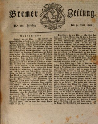 Bremer Zeitung Dienstag 9. Juni 1818