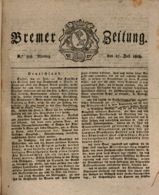 Bremer Zeitung Montag 27. Juli 1818